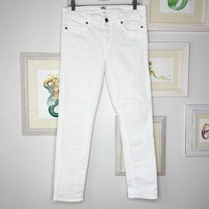 PAIGE Optic White Skyline Ankle Peg Skinny Mid Rise Jeans Women’s Size 30